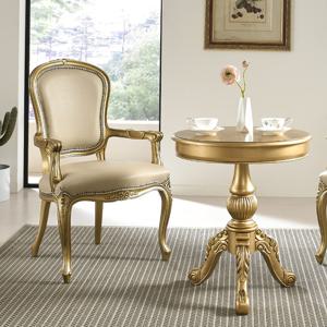 이븐 엔틱 원형 테이블 사이드 보조 탁자 600 골드