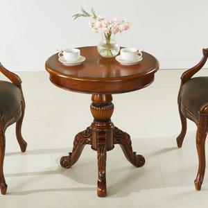 이븐 엔틱 원형 테이블 사이드 탁자 미니 600 브라운