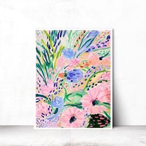 추상화 풍경화 꽃그림 파스텔 거실 현관 인테리어액자 캔버스 21x26cm
