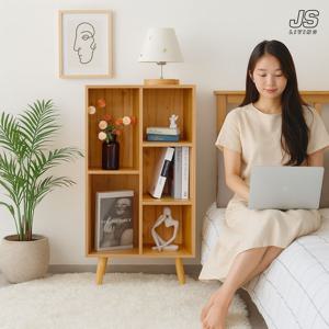 3단 침실 침대 옆 협탁 거실 미니 사이드 테이블 인테리어 높은 선반 수납장 원목 우드