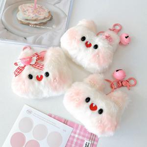 방울 토끼 인형 키링 에어팟 키홀더 가방 파우치 열쇠고리 백참 소품 3종
