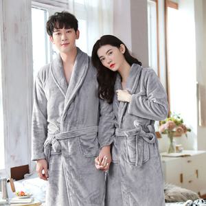 포근한 겨울 샤워가운 수면 극세사 커플 목욕가운 호텔가운