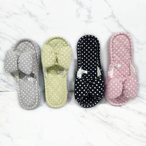 3중 쿠션 면실내화 워셔블 리본 거실 슬리퍼 4colors