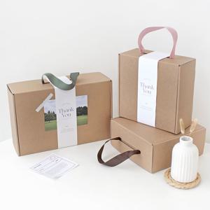 크라프트 c형 끈 손잡이 선물 포장상자 5매