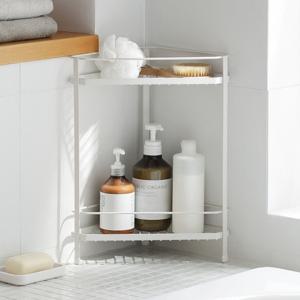 욕실 선반 화장실 코너 욕조 정리 수납 무타공 세면대 스텐 틈새 정리대 2단