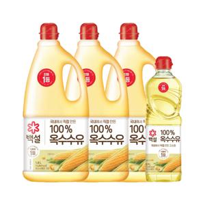 백설 옥수수유 1800ml x3개+옥수수유 900ml x1개