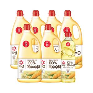 백설 옥수수유 1800ml x6개+옥수수유 900ml x1개