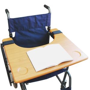 휠체어용 나무식탁 탈부착형 테이블 컵홀더형