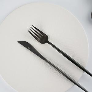 모노 스톤 플레이팅 접시 파스타 초밥 디저트 플레이트 1개, 원형/25cm, 화이트