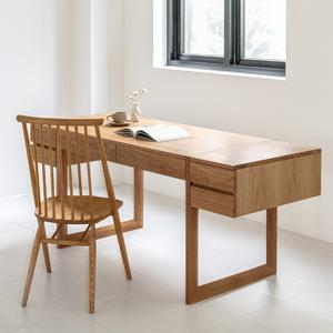 몬도 데스크 오크 원목 서재 책상 화이트오크 참나무 홈오피스