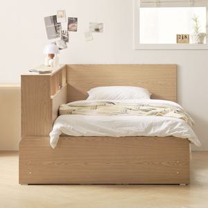 포니 1인가구 평상형 책장 수납 침대 프레임 SS