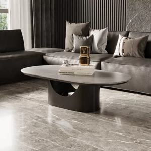 원형좌식 거실쇼파테이블 낮은 커피 세라믹 고급 블랙 원형 티 테이블