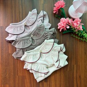 강아지 티셔츠 프릴 카라 긴소매 골지티 가을옷 데일리 이너티