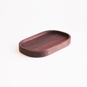 월넛 원목 타원형 우드트레이 나무접시 우드플레이트