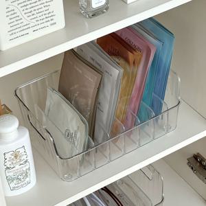 고투명 8그리드 수납함 칸막이 정리함 칸칸이 수납 마스크팩정리