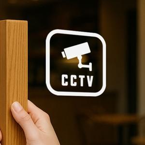 간단심플 cctv 카메라 픽토그램 경고 인테리어 도어 스티커
