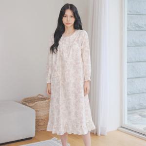 MD5375 여자 한국산 순면 잠옷 파자마 원피스