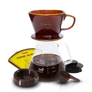 자기커피드립세트 800ml (커피서버+커피드리퍼+커피여과지) 핸드드립 커피필터 (DN6)