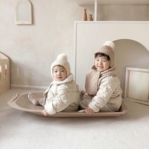 감성 눈썰매 베이지 색상 갯벌 체험 2인용 썰매