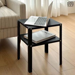 샬롯 2단 침대 협탁 거실 사이드 테이블 협탁 침실 미니 수납장 선반 블랙 철제 소파 탁자
