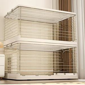 특대형 283L 접이식 리빙박스 투명 플라스틱 정리함