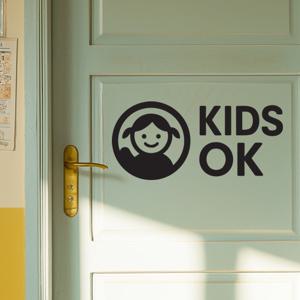 픽토그램 kids ok 키즈오케이존 안내 가게 스티커