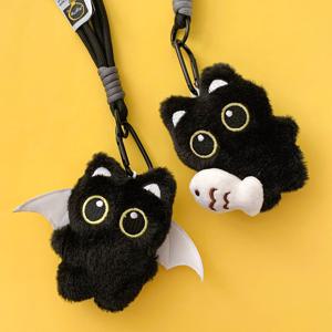 귀여운 동물 검정고양이 물고기 악마 깜냥이 인형키링