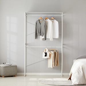 하운트 행거 1200 A 2단 드레스룸 원룸 옷장 옷방 행거 와이드