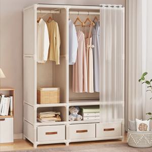 심플 3단 수납형 간이옷장 시스템장 원룸 서랍 코너 장롱 오픈형옷장 비키니장