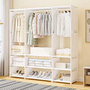 대형 모던 칸막이 간이옷장 오픈형 1인 학생 작은방 조립 자취방 옷장 키큰장 장농 장롱