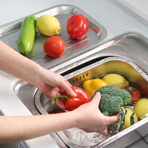 스텐 304 깊은 사각 설거지통 타공 채반 세트 주방 세척볼