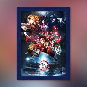 귀멸의 칼날 극장판 무한열차 직소 퍼즐 액자 세트 500피스 귀칼 애니메이션 캐릭터