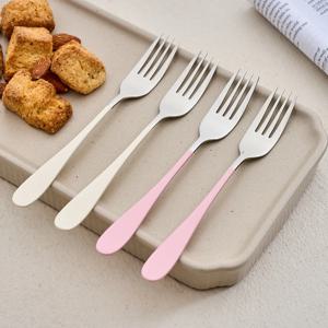 크림소다 티포크 4P세트 크림핑크