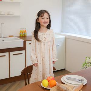 SLD5003 여아 한국산 토끼 원피스 파자마 잠옷