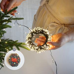 2025년 크리스마스트리 장식 LED 골든 별빛 전구 500구 + 어댑터 세트 -선물 증정