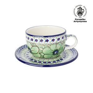 폴란드그릇 유니캇 그린포피 265ml 커피잔 H8447M