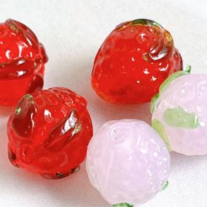 딸기 비즈 파츠 아크릴 공예 구슬 팔찌 비즈식물 책갈피 만들기 DIY 악세사리 재료 부자재