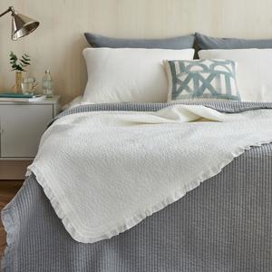 허그 60수 아사면 워싱 줄누비 이불/스프레드 겸 패드