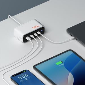 쁘띠차저100W GaN PD3.0 PPS 4포트 초고속 멀티충전기 어댑터
