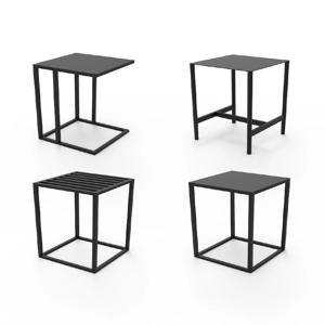 국내제작 사각 소형 철제 테이블 사이드 작은 미니 카페 업소 거실 침대 쇼파 협탁 간이