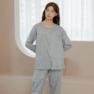 MF5934 여자 한국산 순면 잠옷 파자마 세트