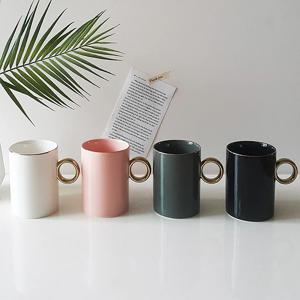 [리퍼] 골드링 카페 머그 골드라인컵 400ml (4color)