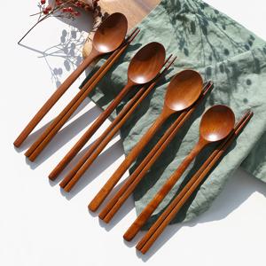 나무 옻칠 수저세트 젓가락 숟가락 우드 수저