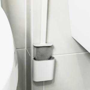 말랑쓱싹 무타공 벽부착식 실리콘 화장실 변기솔