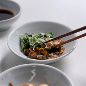 진 고백자 국산도자기 개인접시 깊은찬기 세트 1호 4p