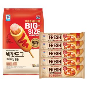 대림선 빅핫도그 520g(130g*4)*1개 + 한입롤피자불닭 80g*5개