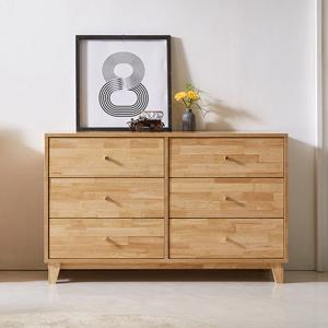 그린 1180 고무나무원목 LPM 6칸 3단와이드서랍장(GB_010)