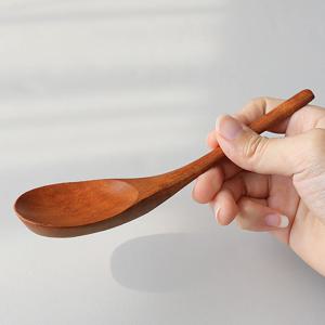 옻칠 나무 슬림 우동스푼