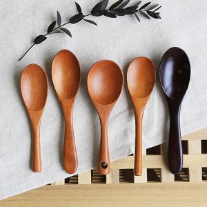 옻칠 나무 우동스푼 (3size)