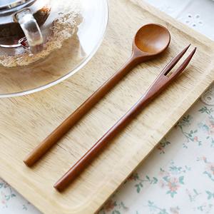 옻칠 나무 티포크 (2size)